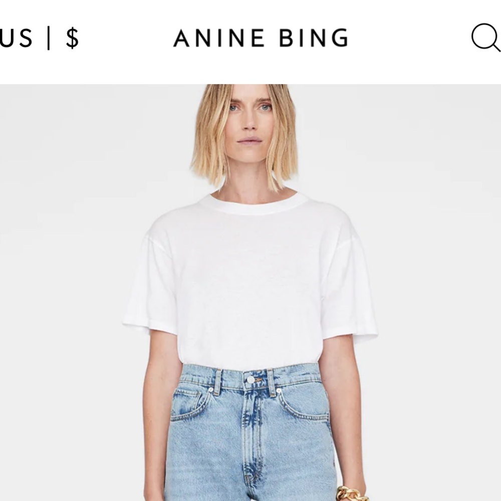 Anine Bing Lili Tee in Burnout, XS